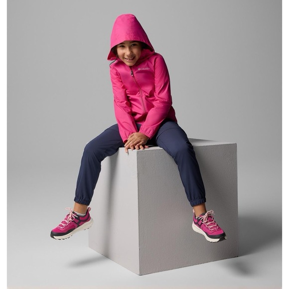 Columbia Kids Girls Pink rain Jacket Switchback Size S, 7-8 - Picture 10 of 16
